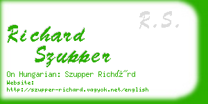 richard szupper business card